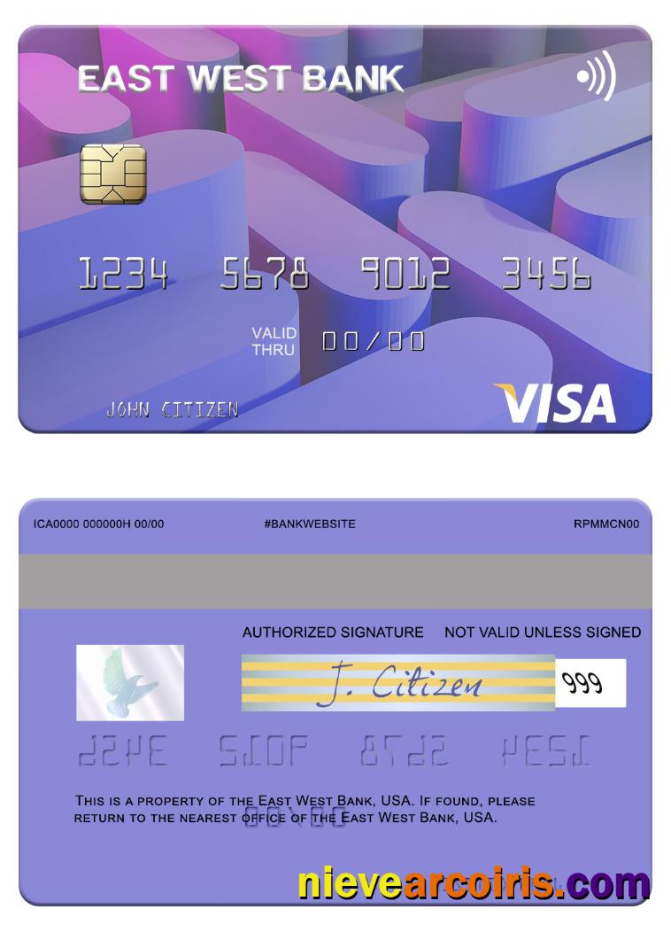 USA East West Bank visa card